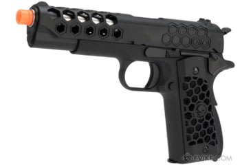 Image of WE-Tech 1911 Hex Cut Gen 2 Gas Blowback Airsoft Pistol, Black, WE-E016-BK