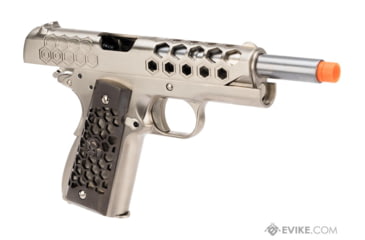 Image of WE-Tech 1911 Hex Cut Gen 2 Gas Blowback Airsoft Pistol, Silver, WE-E016-SV