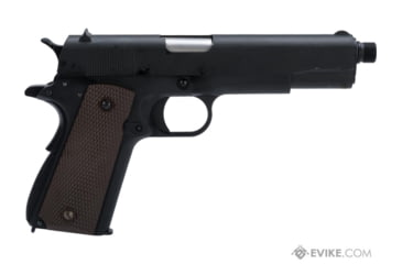 Image of WE-Tech Latest Gen2 Full Metal 1911 GI Full Size Airsoft GBB Pistol, CO2, Black/Brown, WE-E017C-BK