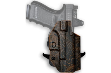 Image of We the People Holsters Kydex OWB Paddle Holster, S&amp;W Shield X, Optic Cut, Right Hand, Topographic Orange, OWB-R279-1044-R