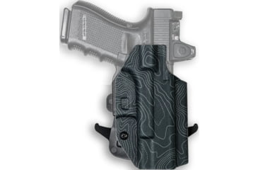 Image of We the People Holsters Kydex OWB Paddle Holster, S&amp;W Shield X, Optic Cut, Right Hand, Topographic Gray, OWB-R279-1047-R