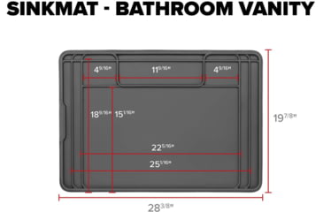 Image of WeatherTech SinkMat Bathroom Vanity, Black, USM02BXBK