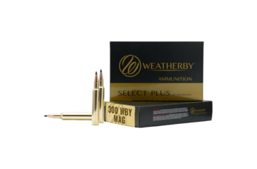 Image of Weatherby Select Plus .300 Magnum 180 Grain Swift Scirocco Brass Cased Centerfire Rifle Ammo, 20 Rounds, F300180SCO