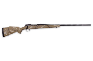 Image of Weatherby Vanguard Outfitter Bolt Action Rifle, 7mm-08 Remington, 26in Barrel, 1-8, Synthetic Tan With Brown/White Sponge Paint Stock, Cerakote Graphite Black, 3Rd, VHH7MMPR6B-FRRMPG