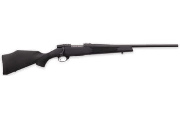 Image of Weatherby Vanguard Compact Bolt Action Rifle, .243 Winchester, 20in Threaded Barrel, 1-10, Synthetic Black Stock, Blued , 5RD, VYT243NR0T-FRRMPG