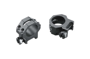 Image of Weaver 1in Four Hole Skeleton Rifle Scope Rings, Med, Matte Black 48360