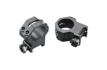 Image of Weaver 1in Four Hole Skeleton Rifle Scope Rings, X-High, Matte Black 48362