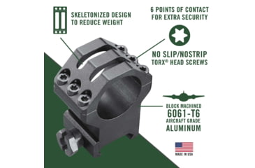 Image of Weaver 1in Tactical Rings, XX-High, Matte 48353