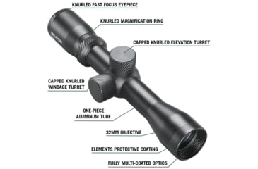 Image of Weaver Classic Series Handgun Scope - 2-6x32mm SFP Dual-X 1in LER, W802632