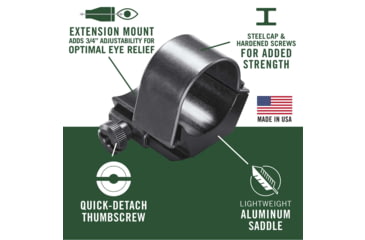 Image of Weaver Rings Detachable Top Mount Rings, 30mm, High Extended Matte 49152