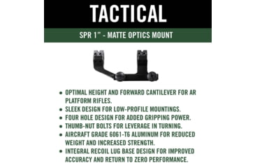 Image of Weaver Thumbnut 1 in SPR Optics Mount, Matte Black, 48376