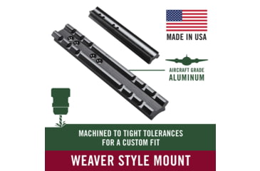 Image of Weaver Top Mount Aluminum Base 410, Black, 48513