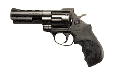 Image of Hermann Weihrauch HW-38 Revolver, .38 Special, 4in barrel, blued finish steel frame, black plastic grip, revolving chamber, fixed blade and notch, 6 round cylinder, WH-HW 38-.38 SP-4-1-FRRMPG