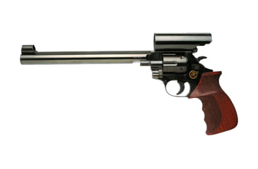Image of Hermann Weihrauch HW-9-ST-10 Revolver, .22 Long Rifle, 10in barrel, blued finish steel frame, wood grip, revolving chamber, adjustable target, 6 round cylinder, WHHW9ST/10.22LR101FRRMPG