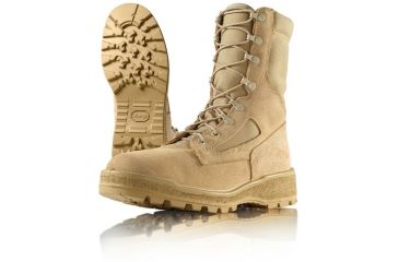 Image of Wellco T114 Temperate Weather Army Combat Tan Boots Size - 4.0, Width - Wide 40W