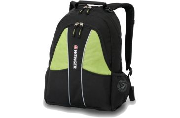 Image of Wenger Bern 18in Backpack, Black/Green 12604