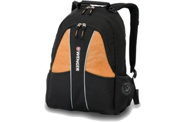 Image of Wenger Bern 18in Backpack, Black/orange 12605