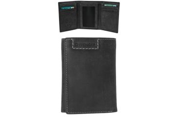 Image of Wenger Interlaken Leather Trifold Wallet, grey 12468