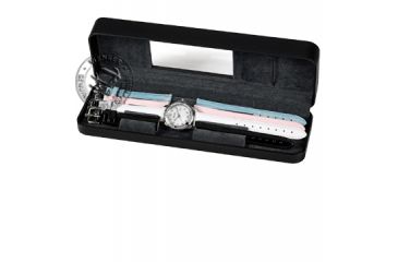 Image of Wenger Ladies Sport Swiss Watch Set w/ white Mother of Pearl dial, clear cyrstals, 3 Leather straps, and 1 pink woven strap 60364