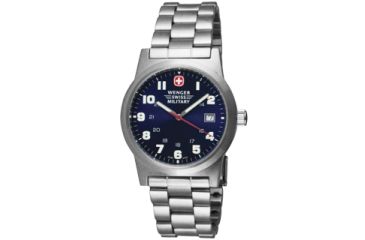 Image of Wenger Mens Classic Field Sport Watch w/ Blue Dial/Bracelet 72808