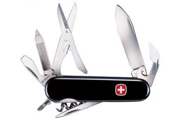 Image of Wenger Traveler Swiss Army Pocket Knives, Traveler Colors Wenger Black Swiss Army Pocket Knife Traveler