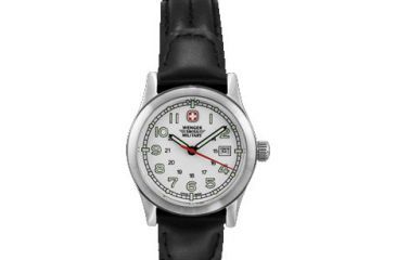 Image of Wenger Swiss Military Ladies' Field White Dial and Black Strap