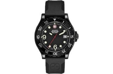 Image of Wenger Swiss Military Ranger Black Bezel Black Dial and Black Rubber Strap 70902