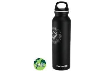 Image of Wenger Travel Top 800ml Drinking Bottle, Rubberized Black 18005
