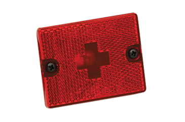 Image of Wesbar 003337 Clearance/Side Marker Lights With Reflex Lens - Replacement Lens, Red, 3337