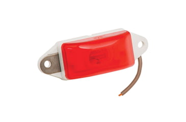 Image of Wesbar Ear-Mount Side Marker Clearance Light w/ White Base, Red, 203286