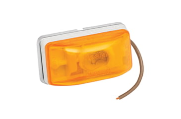 Image of Wesbar Stud-Mount Side Marker Clearance Light, Amber with White Base, 203233
