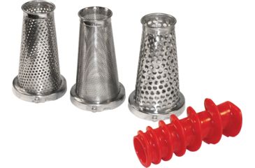 Image of Weston Products 4-Piece Tomato Press and Sauce Maker Accessory Kit, Red/Stainless Steel, 07-0858