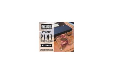 Image of Weston Products 6 x 10in Pint Vacuum Sealer Bags, 100 count, Bagged 30-0106-K