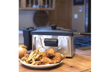 Image of Weston Products Deep Fryer - 8 Cup, 2L Oil Capacity, Black/Stainless Steel 03-1100-W