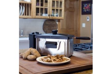 Image of Weston Products Deep Fryer - 8 Cup, 2L Oil Capacity, Black/Stainless Steel 03-1100-W