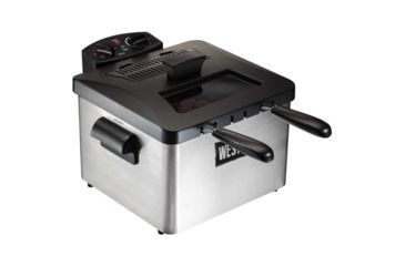 Image of Weston Products Deep Fryer, Dual Basket - 12 Cup, 3L Oil Capacity, Black/Stainless Steel 03-1300-W