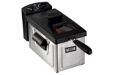 Image of Weston Products Deep Fryer, Single Basket - 12 Cup, 3L Oil Capacity, Black/Stainless Steel 03-1200-W