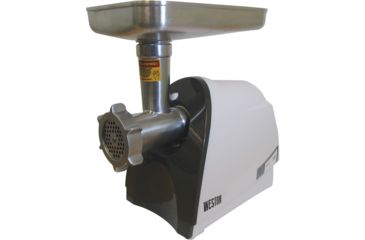 Image of Weston Products N.8 Heavy Duty Electric Meat Grinder and Sausage Stuffer, 575 watt, White, 33-0201-W