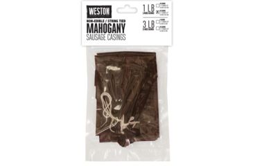Image of Weston Products Non-Edible Fibrous Mahogany 1 lb Casing - 20 ct, 1.5in Diameter, Brown 19-0201-W