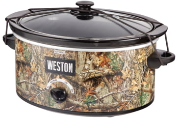 Image of Weston Products Portable Slow Cooker, 5 qt, Realtree Edge, Camo/Stainless, 03-2100-RE