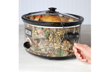 Image of Weston Products Portable Slow Cooker, 5 qt, Realtree Edge, Camo/Stainless, 03-2100-RE