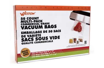 Image of Weston Products Vacuum Sealer Bags, Variety Pack, 50 Count, 30-0107-W