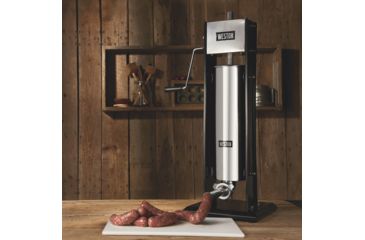 Image of Weston Products Vertical Sausage Stuffer - 15 lb Capacity, Two-Speed, Black, 86-1501-W