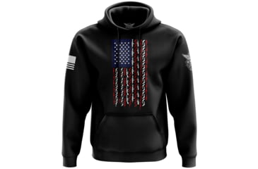 Image of Wethepeopleholsters.Com American Flag in Guns - Patriotic Colors Hoodie, Black, XL, HOODX-K0016-W-FL-XL