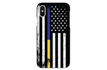Image of Wethepeopleholsters.Com Downward American Flag - Thin Blue Line &amp; Thin Gold Line Case, Galaxy S10E, IC-4920-GALAXYS10E