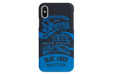 Image of Wethepeopleholsters.Com How Strong - Blue Lives Matter - Black Case, iPhone 8 Plus, IC-3666-IPHONE8PLUS