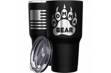 Image of Wethepeopleholsters.Com Momma Bear Paw Stainless Steel Tumbler, TUM02-1004BLACK