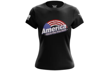 Image of Wethepeopleholsters.Com Taste the Freedom Womens Short Sleeve Shirt, taste-the-freedom-womens-short-sleeve-shirt