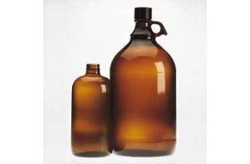Image of Wheaton Safety-Coated Bottles, Amber, Narrow Mouth, Wheaton 220946 Bottles With PE-lined Cap