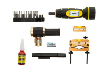 Image of Wheeler Fine Gunsmith Equipment Ultra Scope Mounting Kit, Green Laser, 9 Bits, FAT Torque Wrench, 1 Socket, Bit Holder, Professional Reticle Leveling System, Thread locker, 541010